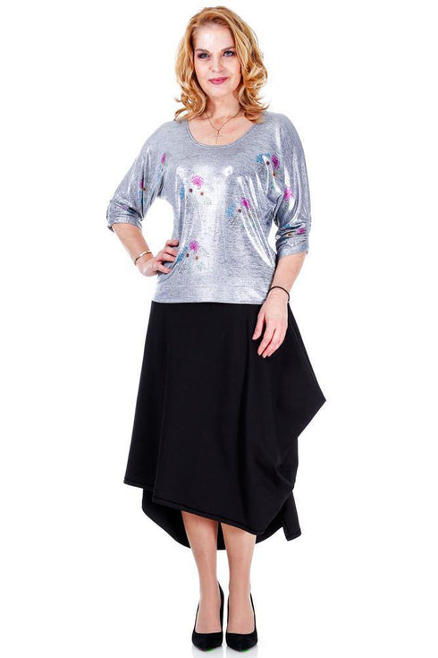 Bluza pictata jerse  Liza Panait Liza Panait Online Boutique